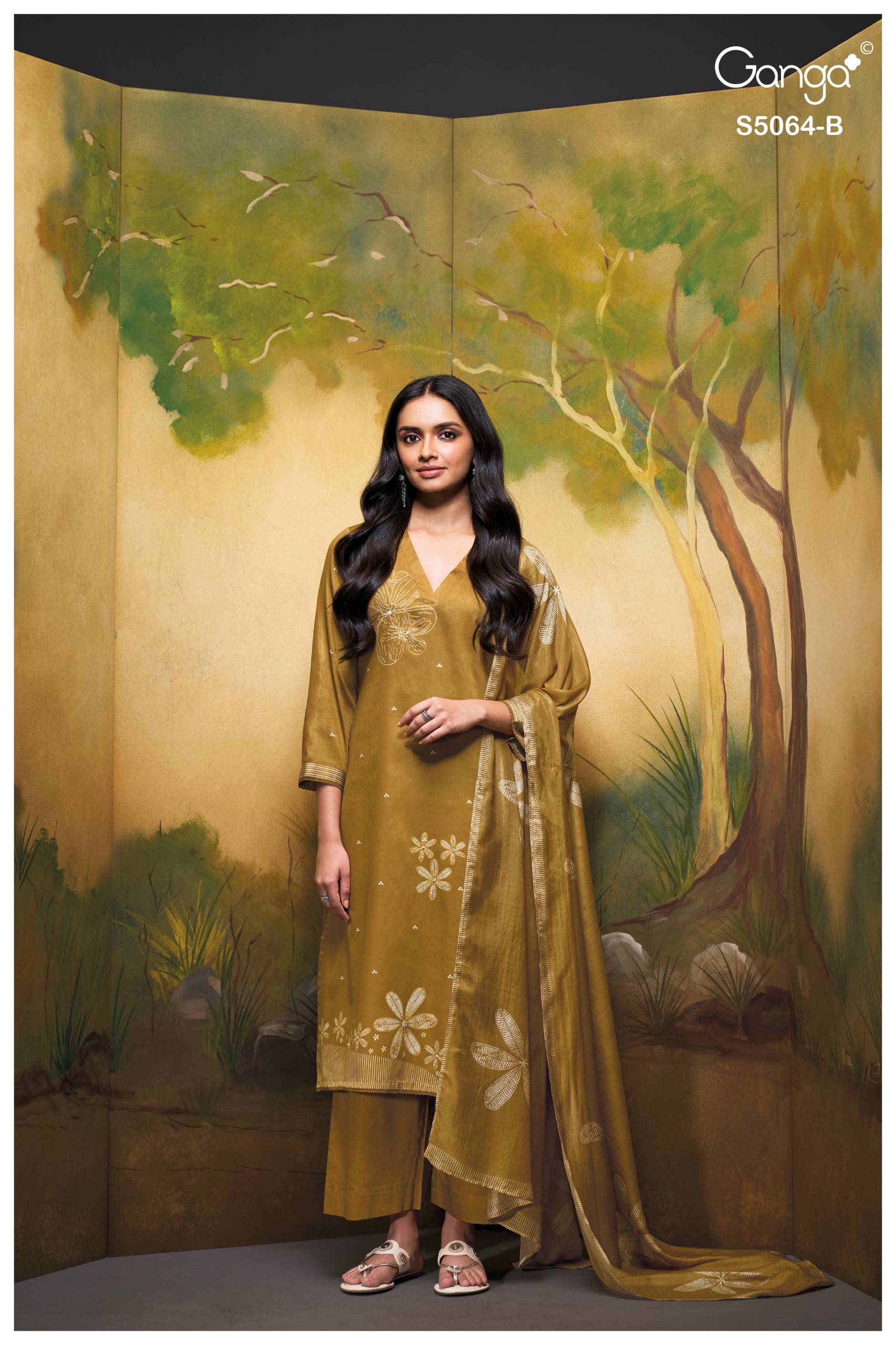 MAEVINA 5064 SERIES BY GANGA FASHION Stylish Beautiful Colourful COTTON SATIN Dresses At Wholesale Price